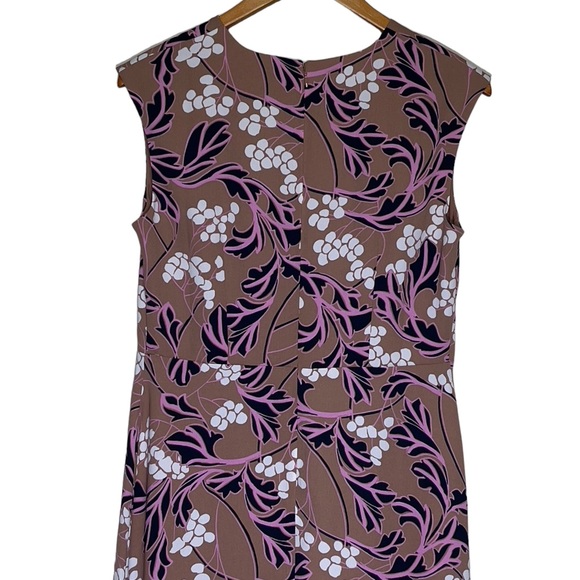 NWT Ann Taylor Factory Size 8 Petite Brown & Pink Dress - Picture 7 of 9